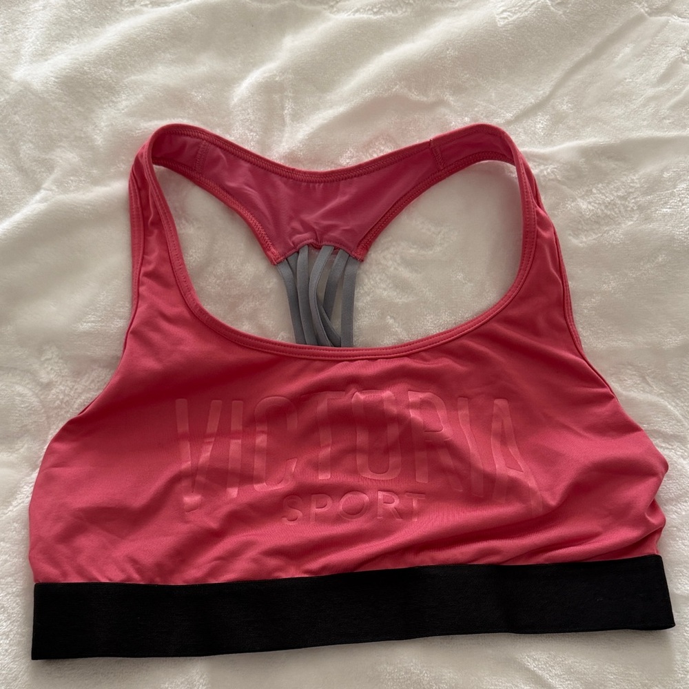 Victoria Sport Coral Racerback Sports Bra - Picture 3 of 5
